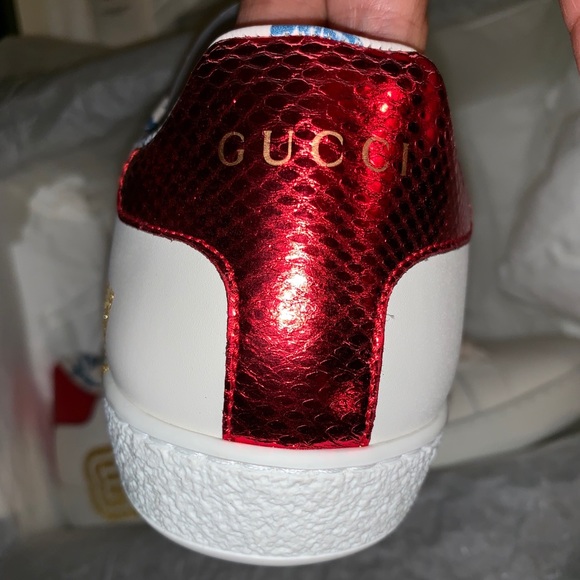 Gucci Ace guccy logo snake-trimmed sneakers - Picture 7 of 8